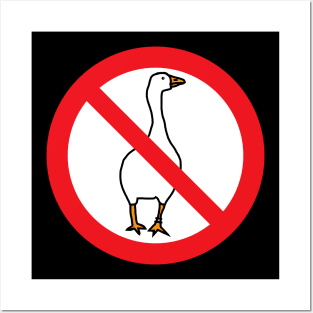 No Goose Gaming Sign Posters and Art